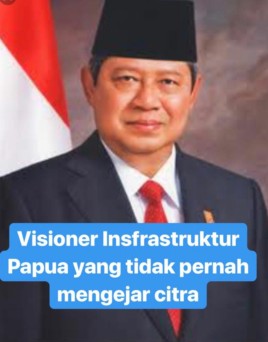 SBY BANGUN INSFRASTRUKTUR 7 RUAS JALAN PERIORITAS DAN 4 RUAS JALAN STRATEGIS TANPA PENCITRAAN. JOKOWI HANYA BANGUN 1 RUAS JALAN WAMENA -NDUGA. STADIUN BARU DAN JEMBATAN HOLTEKAM DARI DANA KREDIT PEMDA, UANG KERINGAT RAKYAT PAPUA. 
