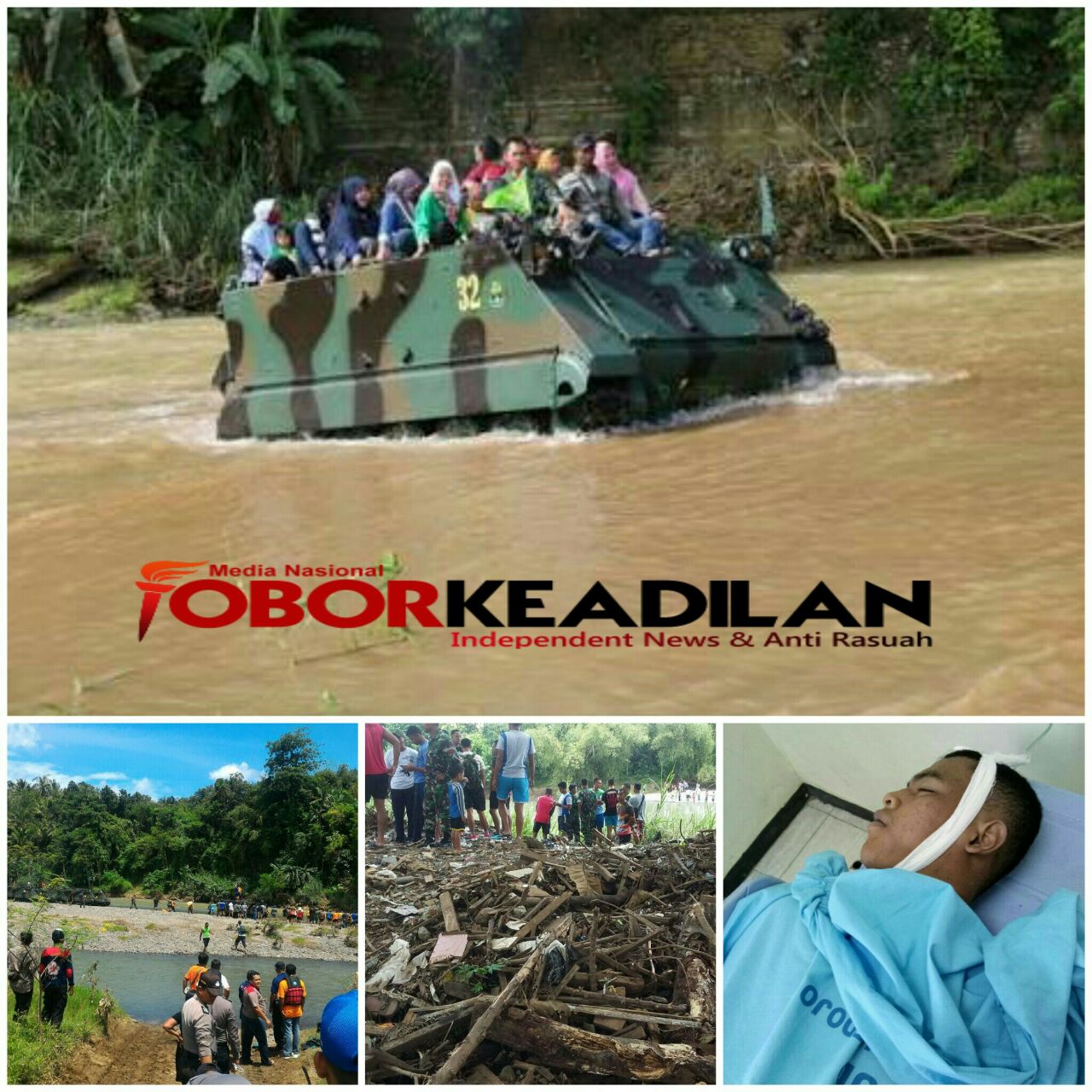 Tank yonif  412 / Bes Tenggelam di Sungai Bogowonto Purworejo , Korban Meninggal lebih dari 1 jiwa