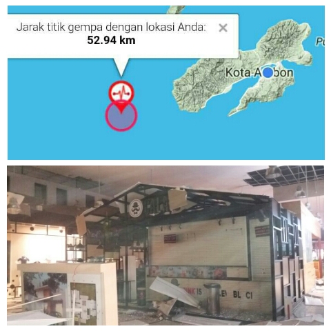 KOTA AMBON DIGUNCANG GEMPA 5 KALI, MASYARAKAT PANIK BERHAMBURAN KELUAR RUMAH