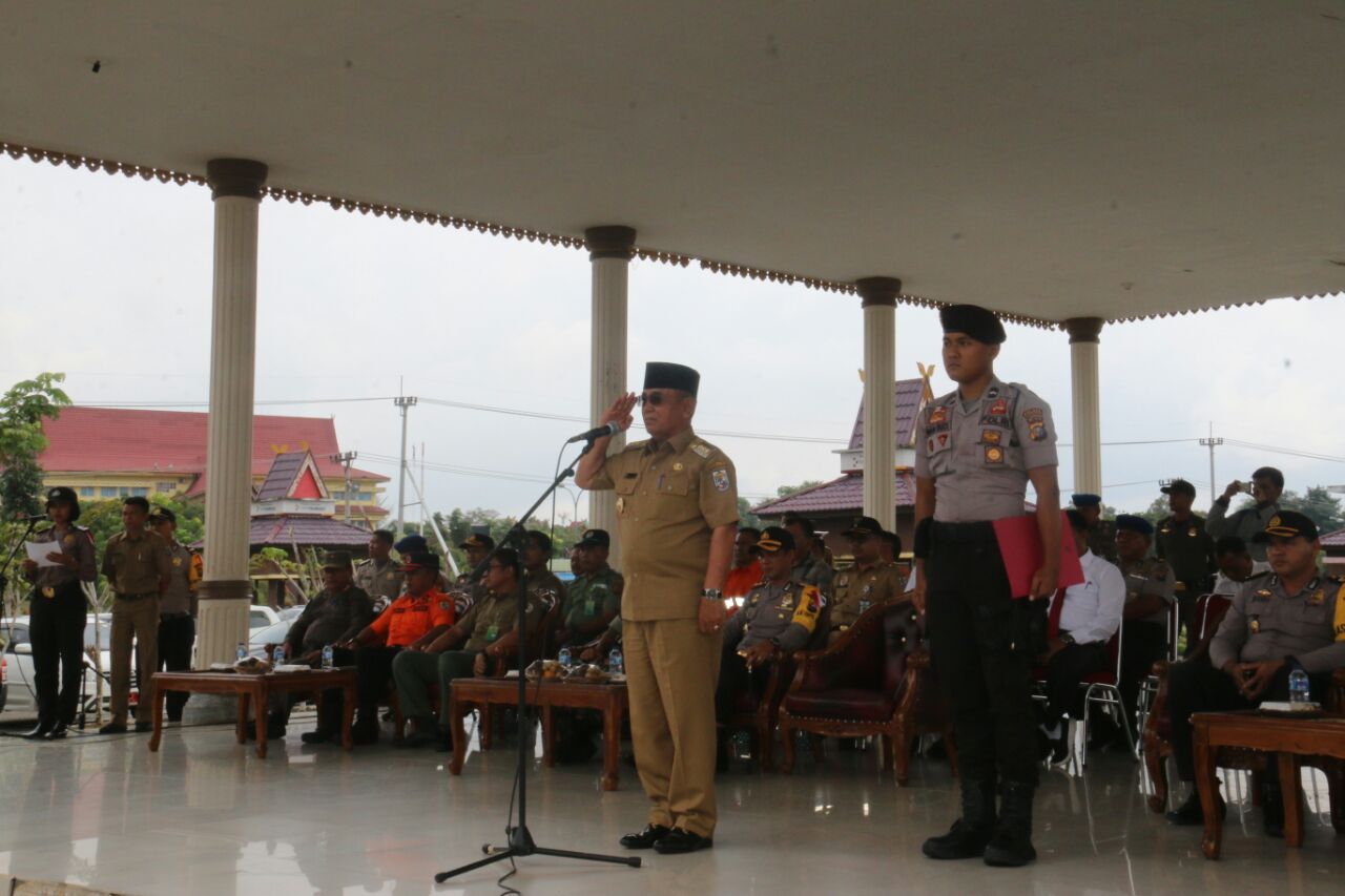 Darurat Penanggulangan Bencana Karhutla, Bupati Harris Pimpin Apel Siaga