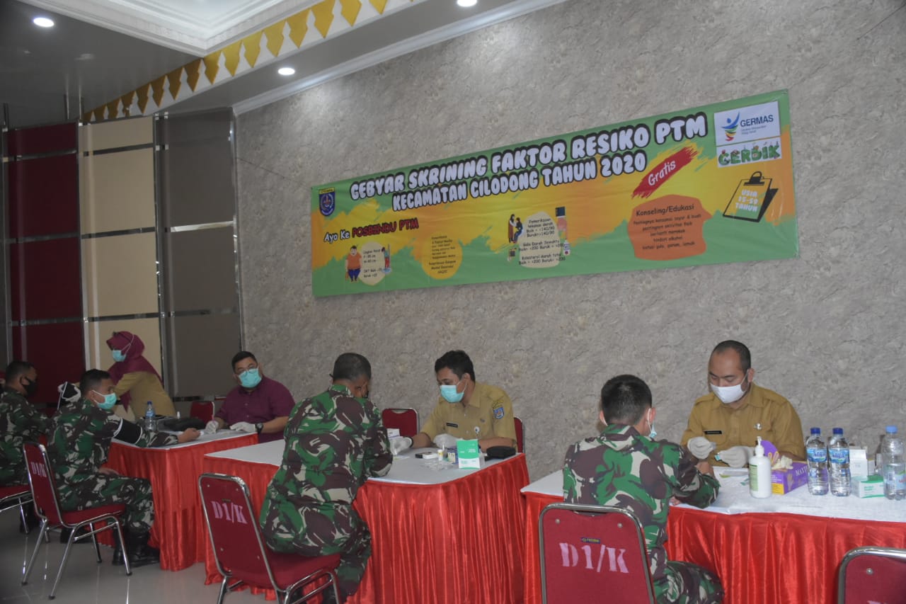 Divif 1 Kostrad Selenggarakan Acara Gebyar Skrining Faktor Resiko PTM Kecamatan CilidongTahun 2020