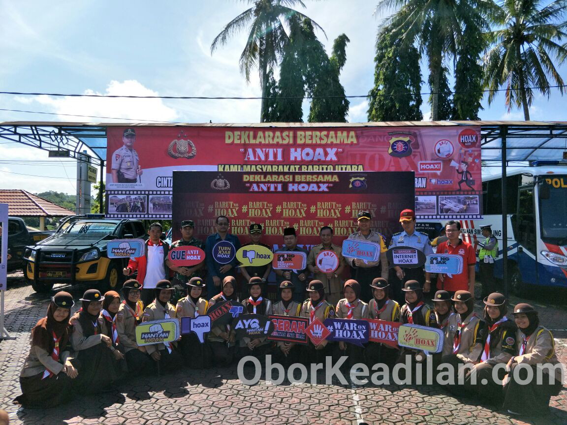 Polres Barito Utara adakan Deklarasi Bersama Anti Hoax sekaligus Jadi Pelopor Institusi Penegak Hukum 