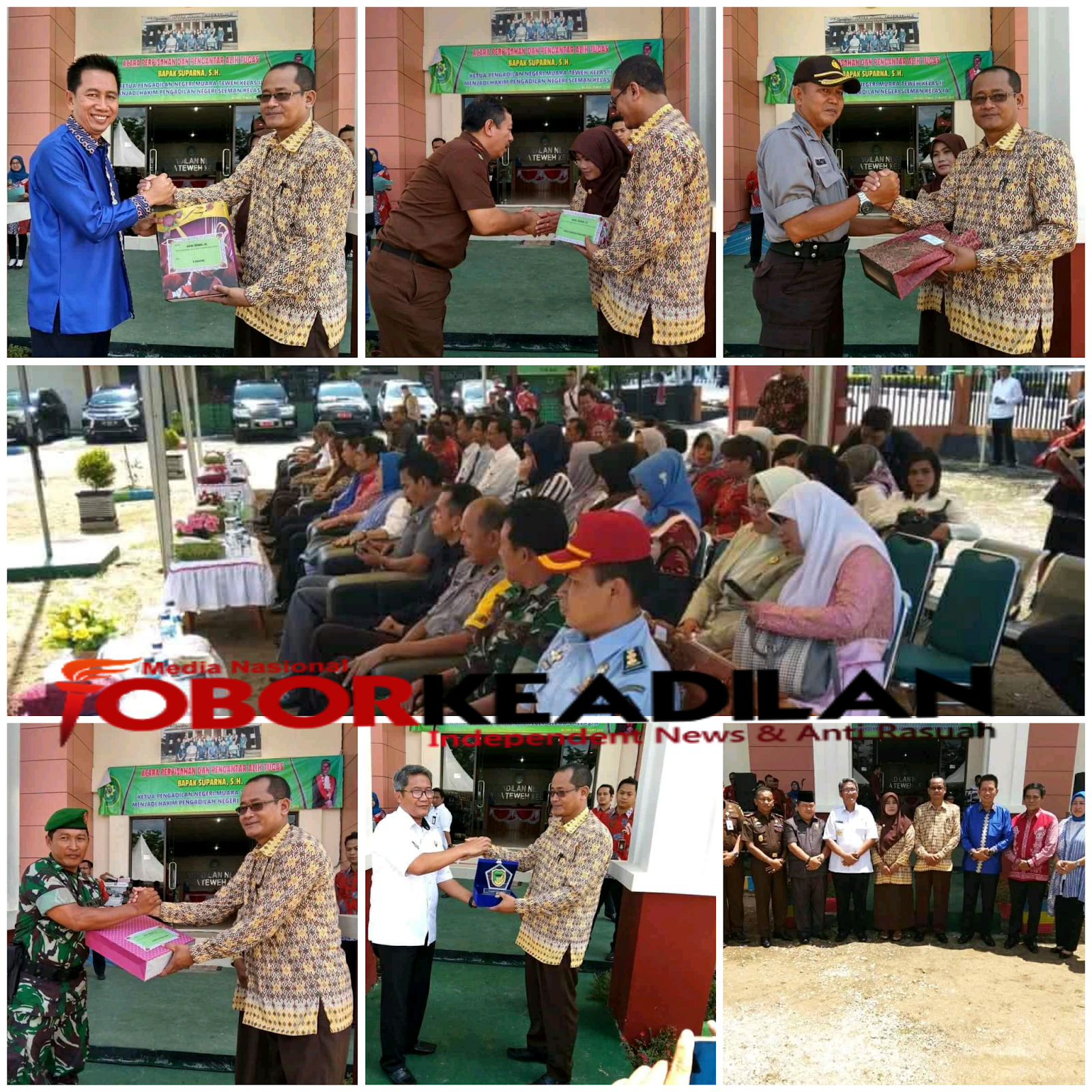 Ketua Pengadilan Negeri Muara Teweh Dapat Cindera Mata Di Acara Perpisahan dari Pemda Barut Bersama Institusi Penegak Hukum