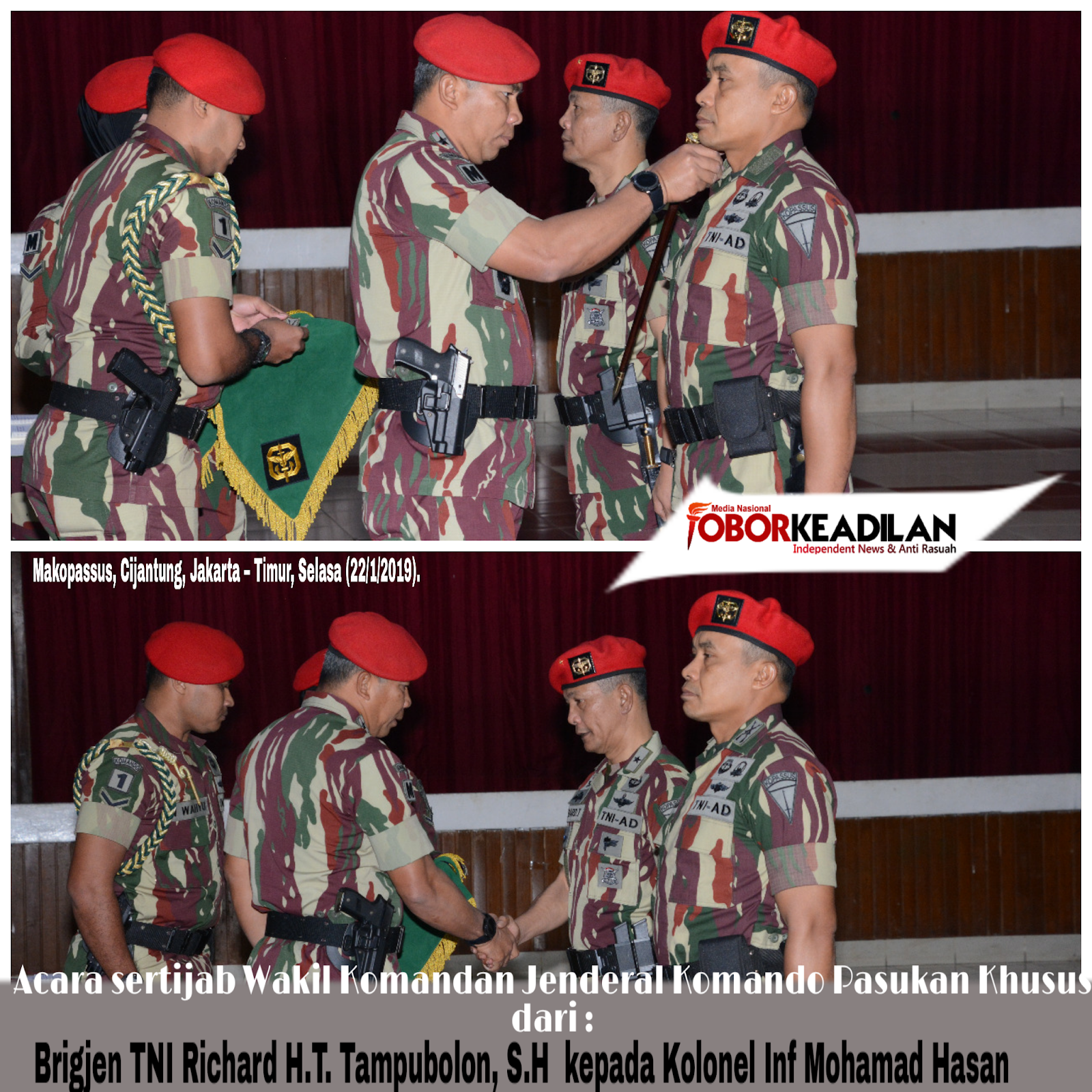 Wakil Komandan Jenderal Kopassus Baru Dijabat Kolonel Inf Mohamad Hasan 