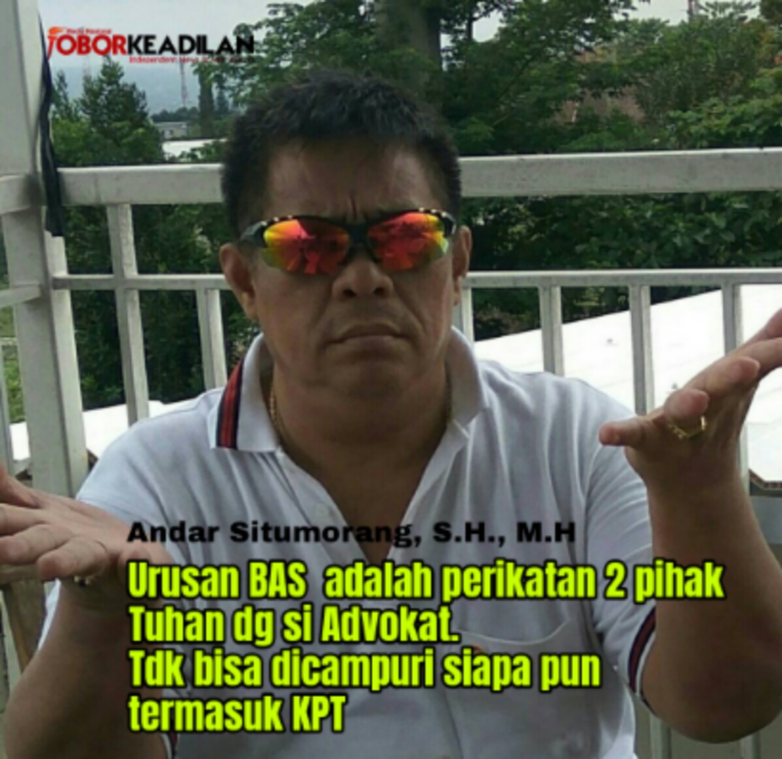 Sumpah Advokat Tidak Bisa Dicabut! Andar Situmorang: Harus Minta Keputusan Tuhan Dulu?