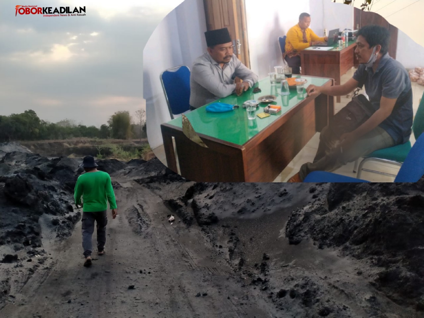Pembuangan limbah abu ketel milik PG Kedawung di desa Jaladri abaikan keamanan warga sekitar 