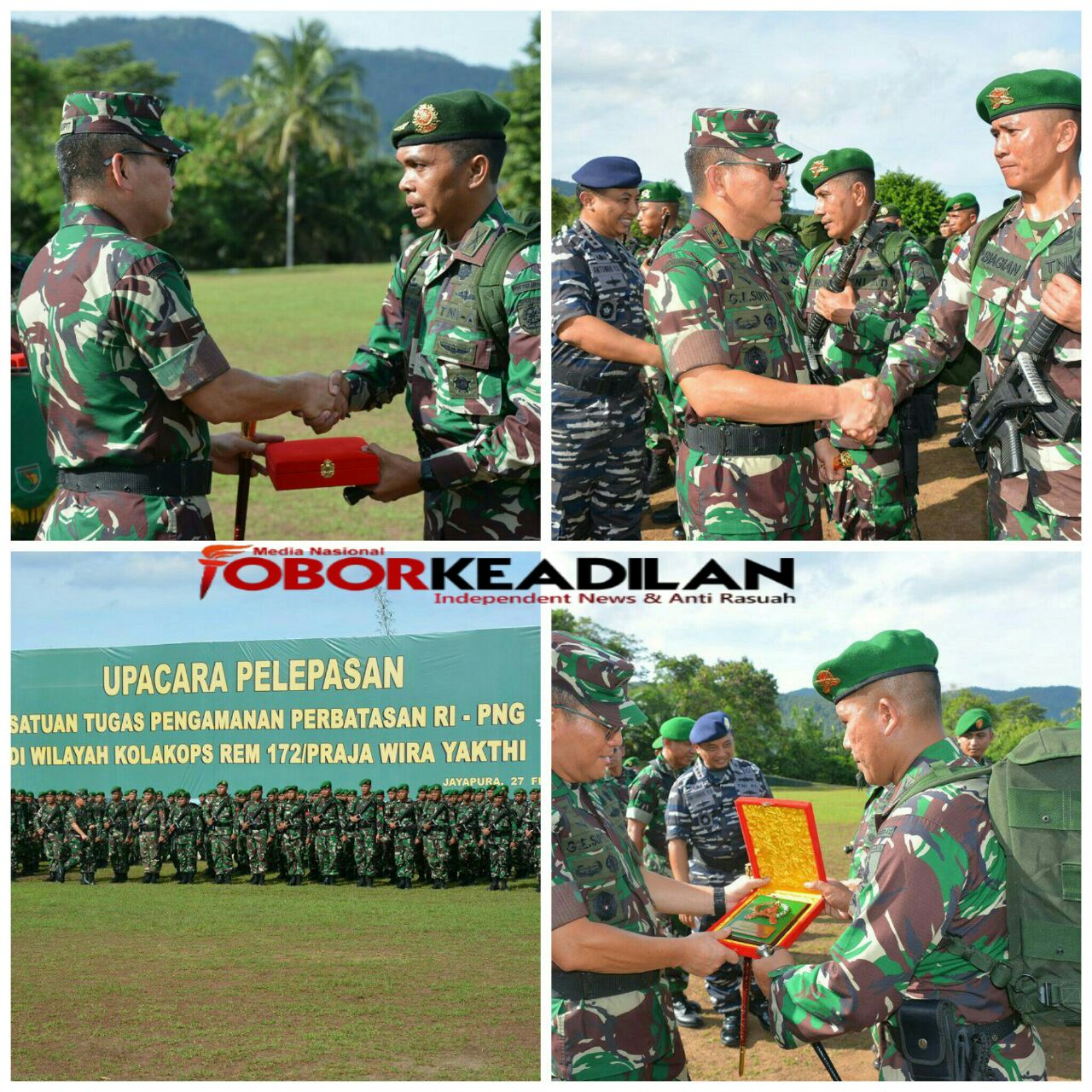 Satgas Pamtas Yang Akan Balik Ke Base Ops Mendapatkan Apresiasi Dari Pangdam