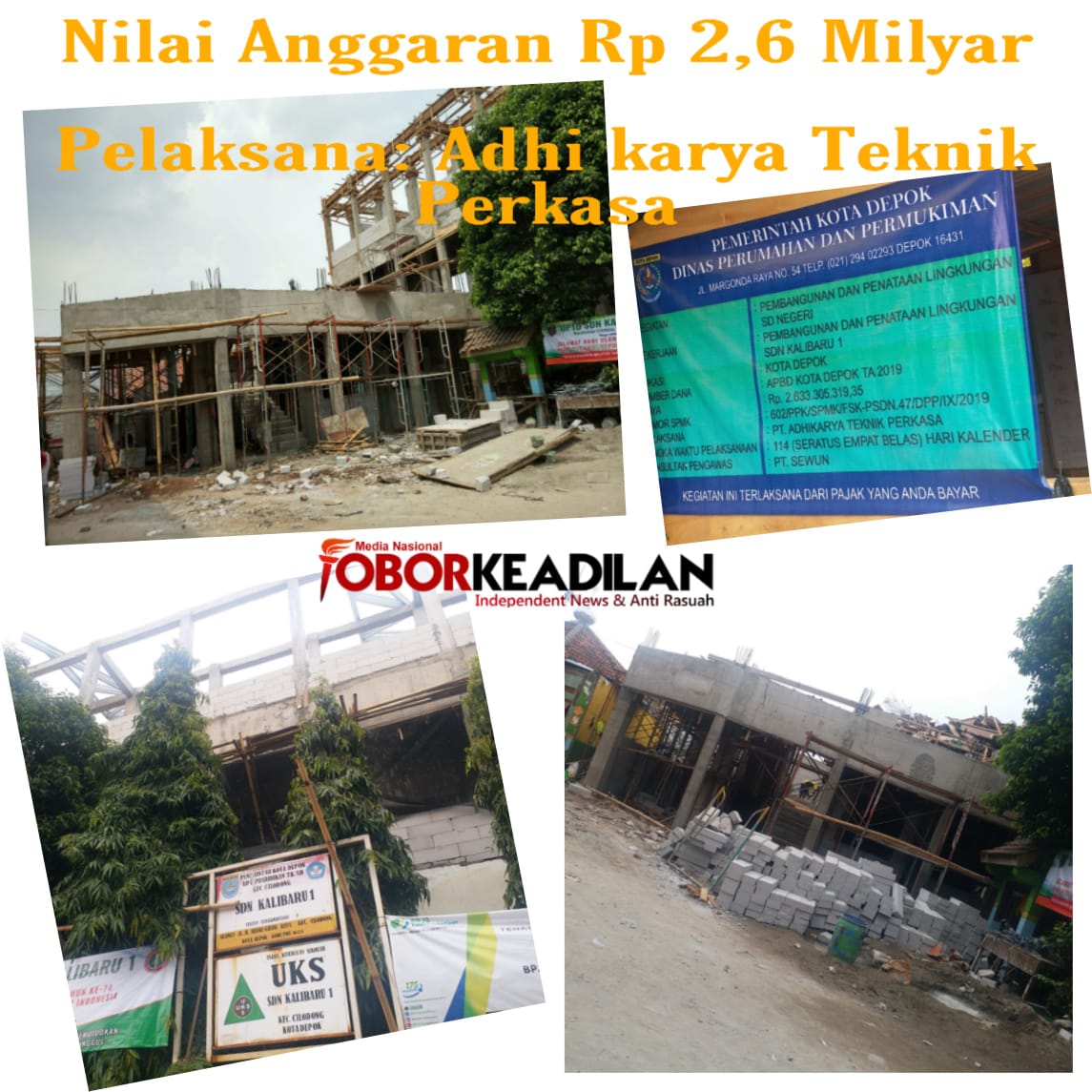 Buruh Bangunan SDN Kali Baru 1 Depok Jatuh Dari lantai Dua, Ini Kisah Aslinya 