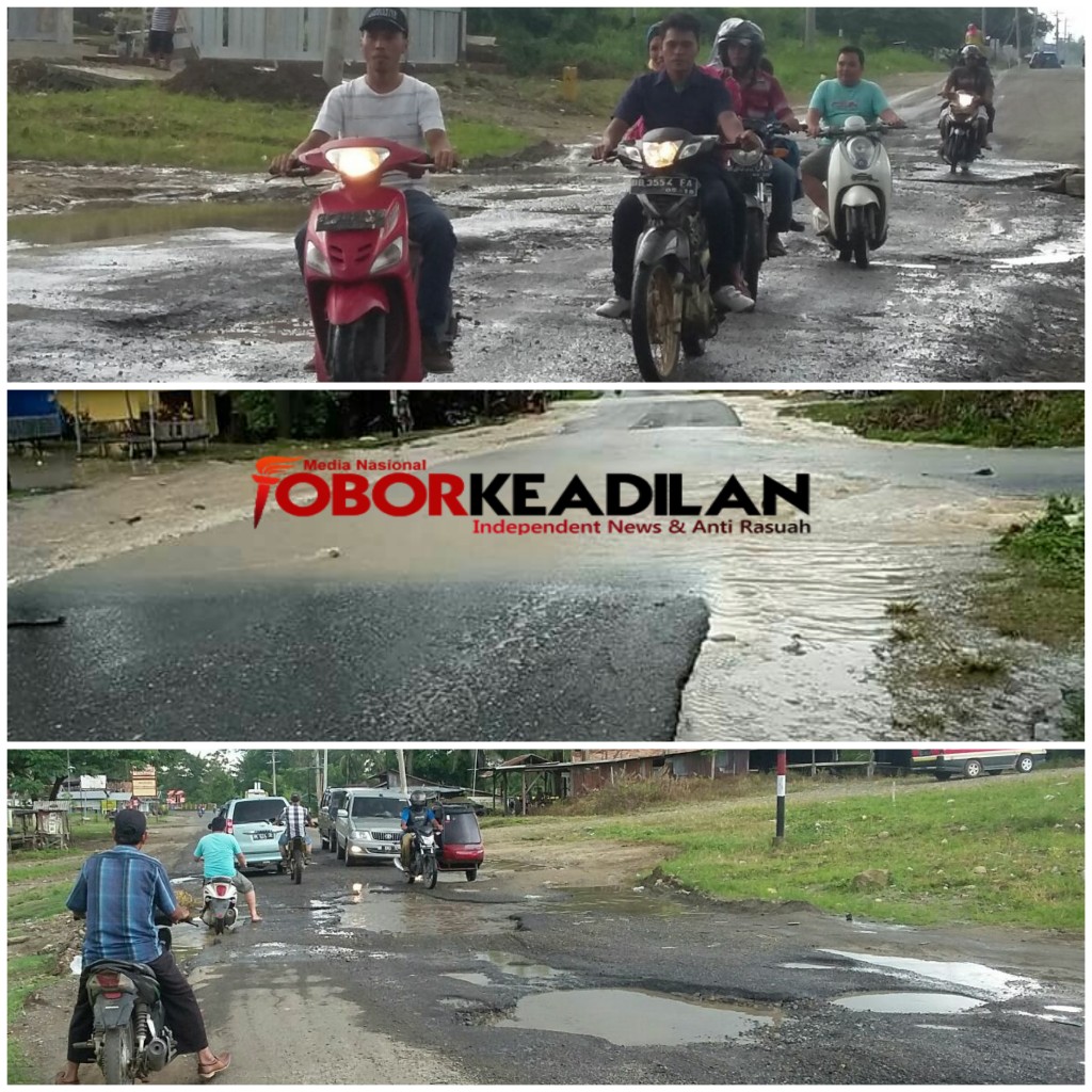 Takkunjung Ada Perawatan Jalan Nasional di Kabupaten Padang Lawas Utara Rawan Longsor dan Penuh Lobang