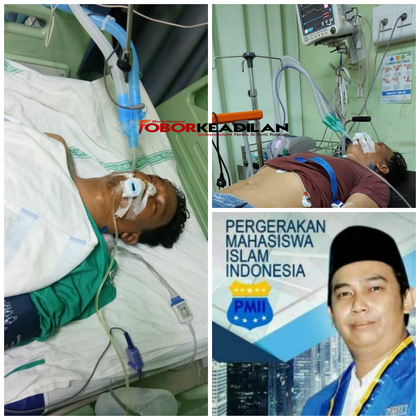 Kader Terbaik PMII, Ahmad Syarif Hidayatullah Terbaring Lemah Dirawat  Rumah Sakit Koja Jakarta Utara