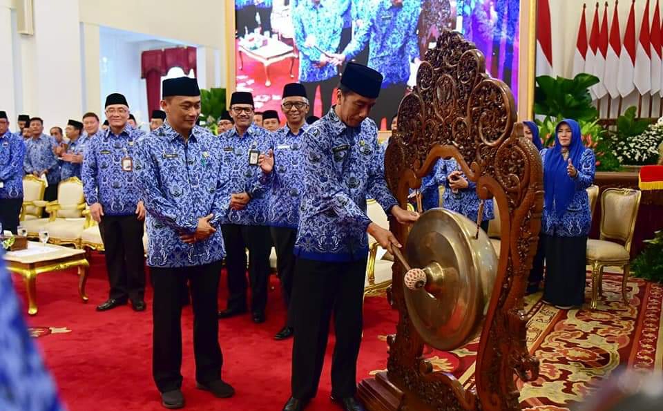 Buka Rakornas KORPRI, Presiden Jokowi Titip Masalah ‘Stunting’ dan Pengawasan Dana Desa