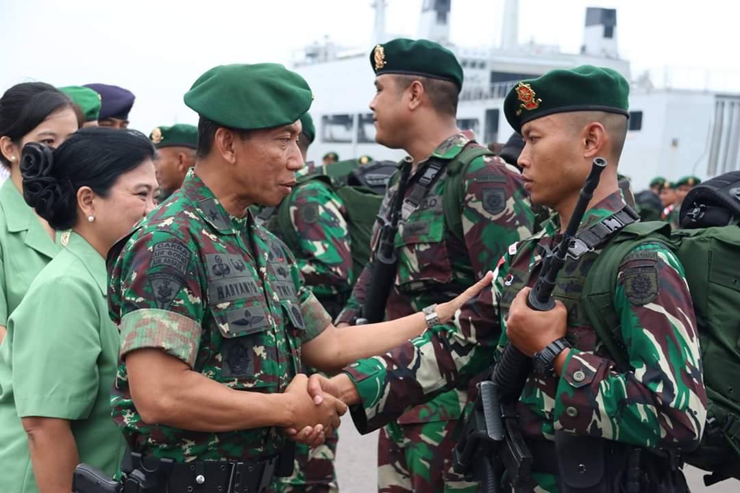 Kasdivif 2 Kostrad Lepas Satgas Yonif Raider 514 Kostrad Jaga Perbatasan RI-PNG