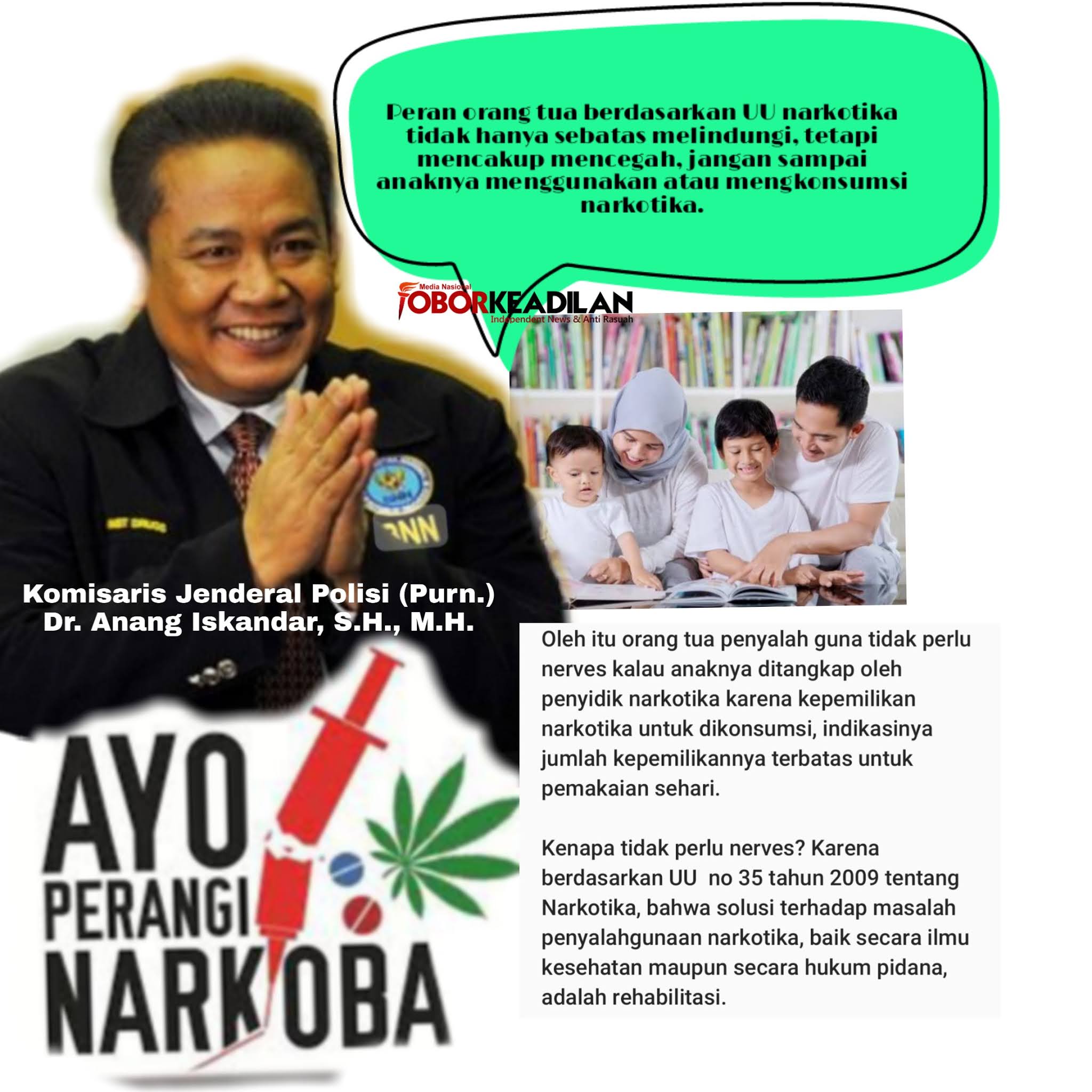Anang Iskandar: Ini tips dan peran orang tua pecandu narkotika berdasarkan UU 35 tahun 2009