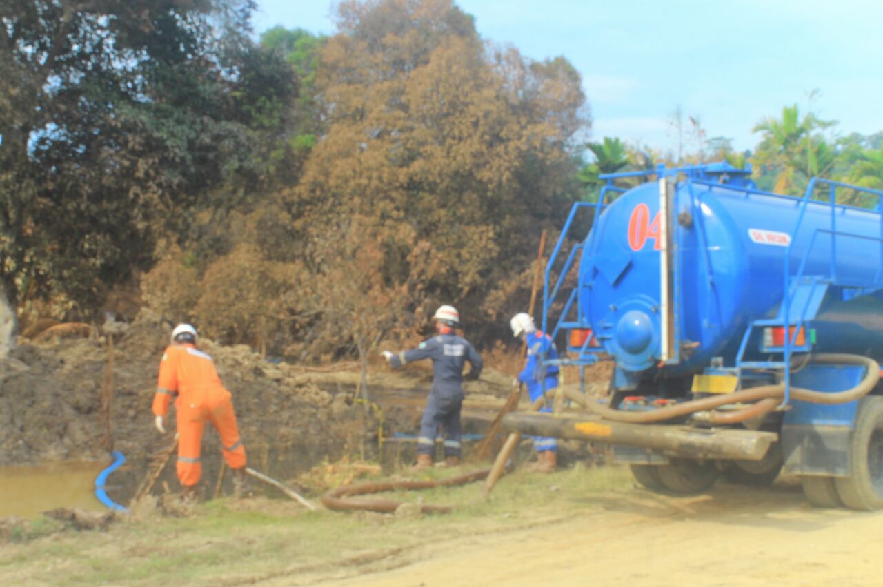 Aktivitas Masyarakat Mulai Normal Pertamina Terus Sedot Minyak Tumpahan di Lokasi Kebakaran Sumur Minyak