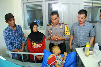 Wakpolrsta AKBP Edy Sumardi SIK:  Mendoakan M Fazrul Asik 7 Tahun Di RSUD Arifin Achmad
