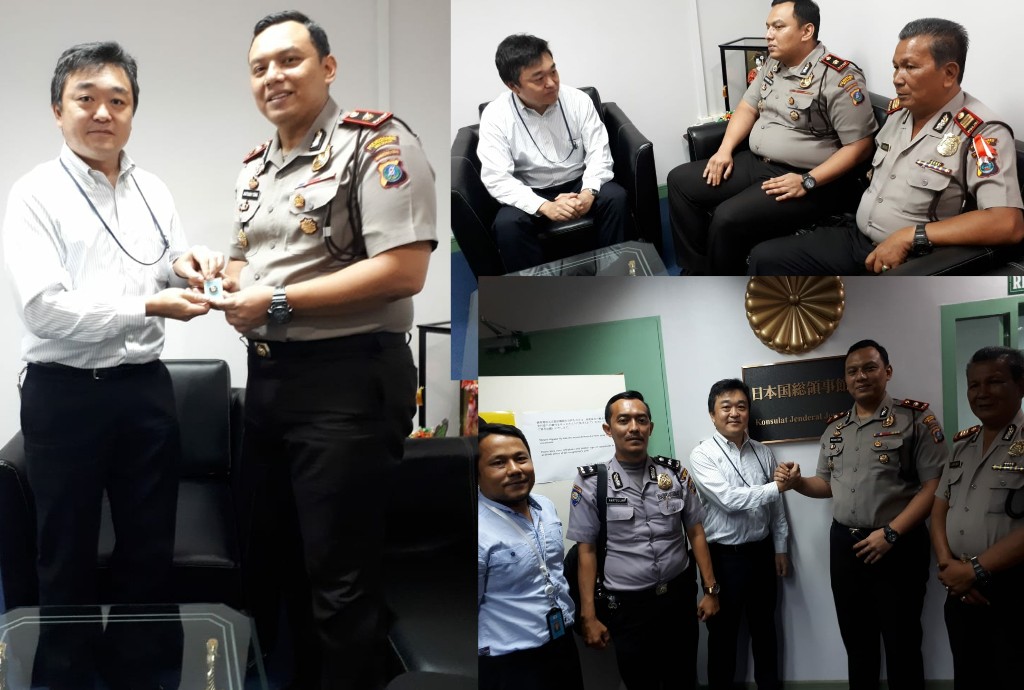 Berikan Jaminan Keamanan Pasca Teror Bom di Indonesia, Kapolsek Medan Baru Kunjungi Konsulat Jepang