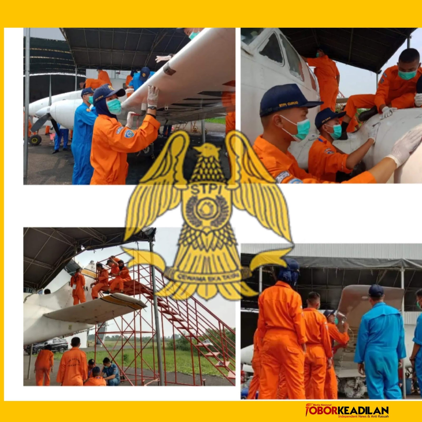 Siswa SMKN4 Depok Ikuti Latihan Aircraft Painting di STPI Curug