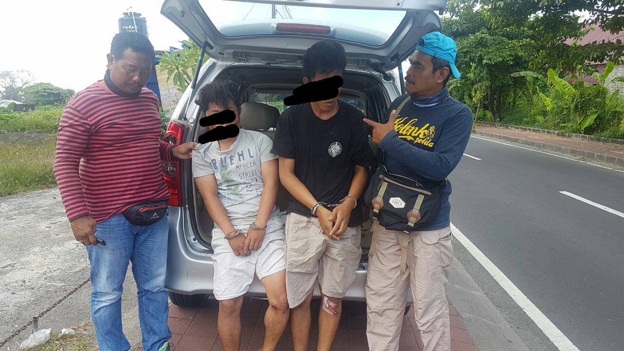 Penjambret Ini Terbirit-birit Di Kejar Satreskrim Polsek Kuta Utara Badung-Bali