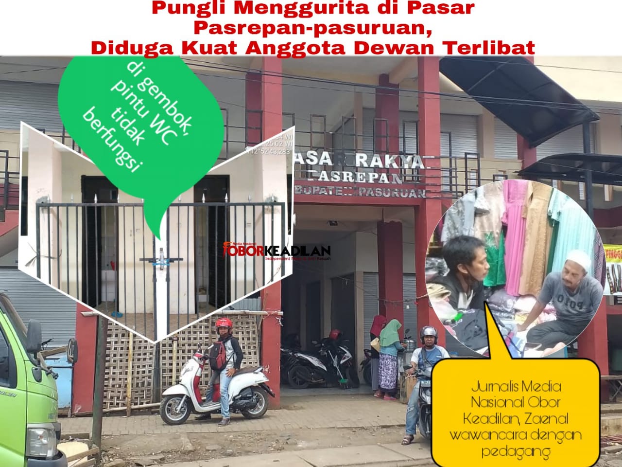 Praktek Pungli  Menggurita Dipasar Pasrepan, Kadisperindag Akan Lakukan Pemantauan Langsung