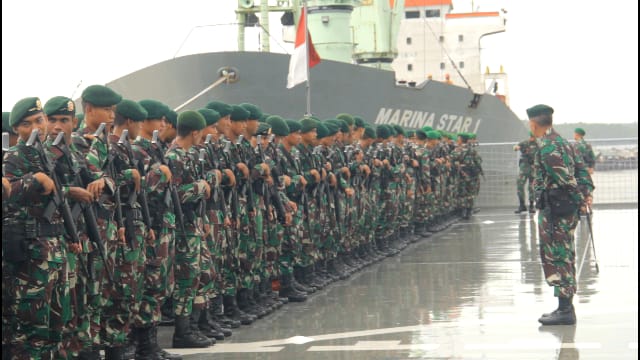 600 Personil TNI Dari Makassar Tiba Di Timika