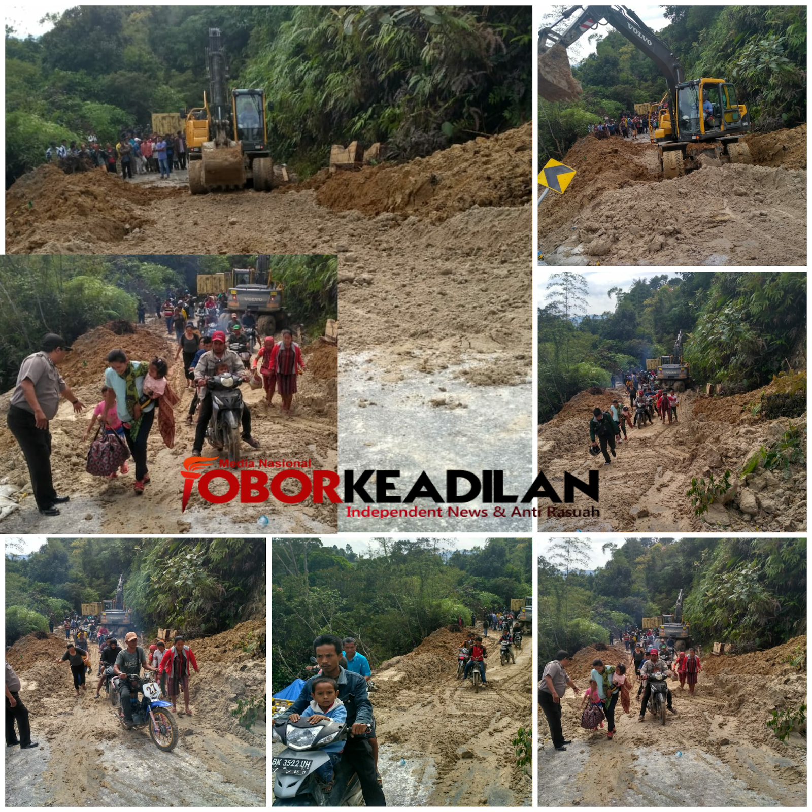Jalan Nassau-Parsoburan Longsor, Lumpuh Total Dua Jam, Kini Sudah Dapat Dilalui 