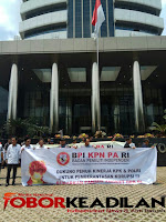 DUKUNG KPK DAN POLRI  BASMI KORUPSI​ ,  BPI KPNPA RI  UNRAS DI KPK 