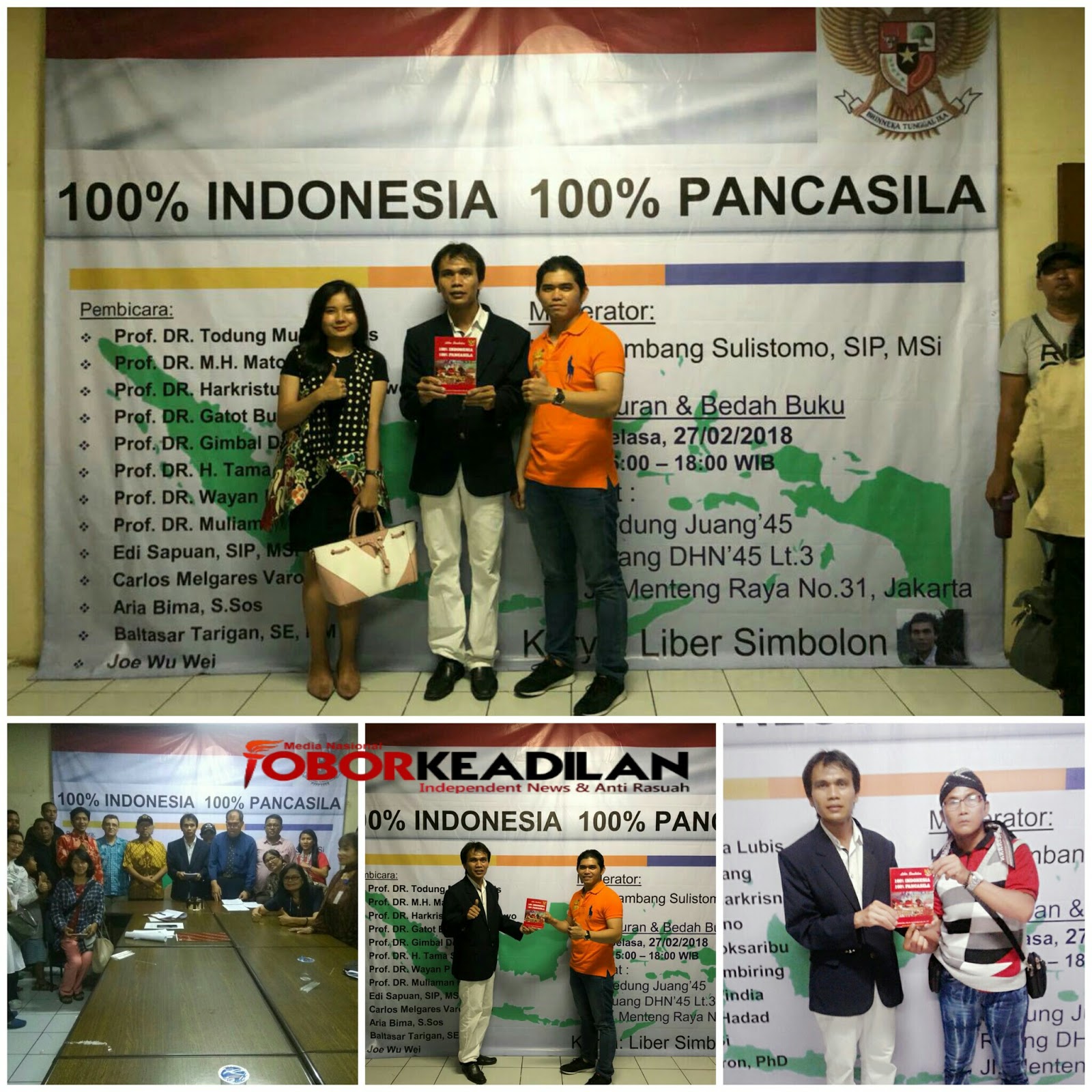 Dr (Cand) Liberty Simbolon, M.Kom Rilis Buku Berjudul 100% Indonesia , 100% Pancasila