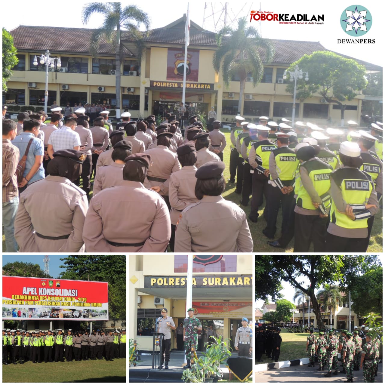 Kapolresta Surakarta Bersama Dandim 0735/Surakarta Pimpin Apel Konsolidasi OKC 2019