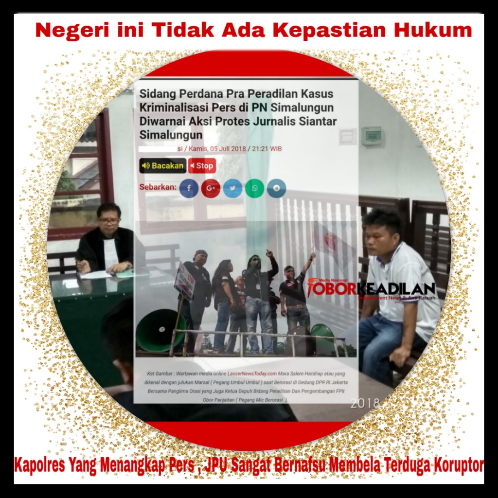 Edan...Tulis Berita Korupsi RSUD Perdagangan Kab Simalungun Rp 9,1 M wartawan Marsal Harahap Dituntut 6 Tahun Penjara