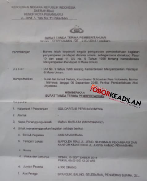 Terkait News Korupsi Bupati Bengkalis Dan Polda Riau Dinilai Ambisius Mempidanakan Wartawan