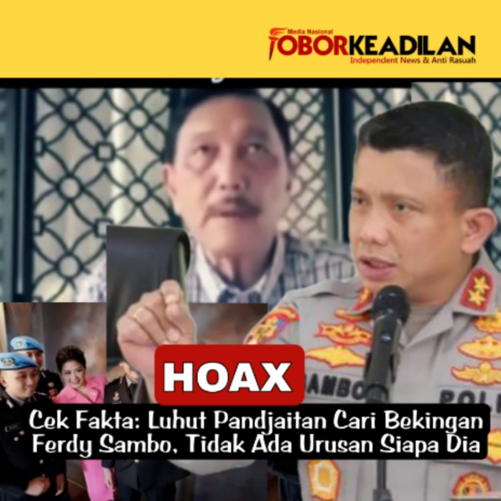 Benarkah Luhut Binsar Panjaitan Perintahkan Bareskrim Cari Bekingan Sambo?
