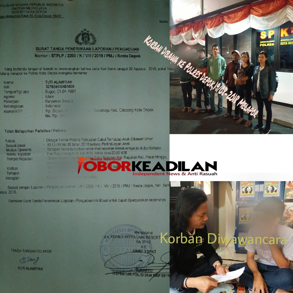 Predator Depok Gentayangan ,Korban Bocah Pria(14th) Duakali Diboyong keHotel , Iming iming HP Xiomi ,Pelakunya  Diduga Pria [ 40 th ] Guru Les Musik Depok 