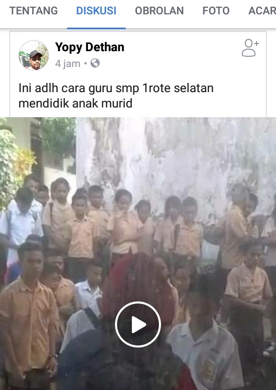 SMPN 01 Rote Ndao NTT Geger, Oknum Guru Aniaya Siswa Hingga Babak Belur