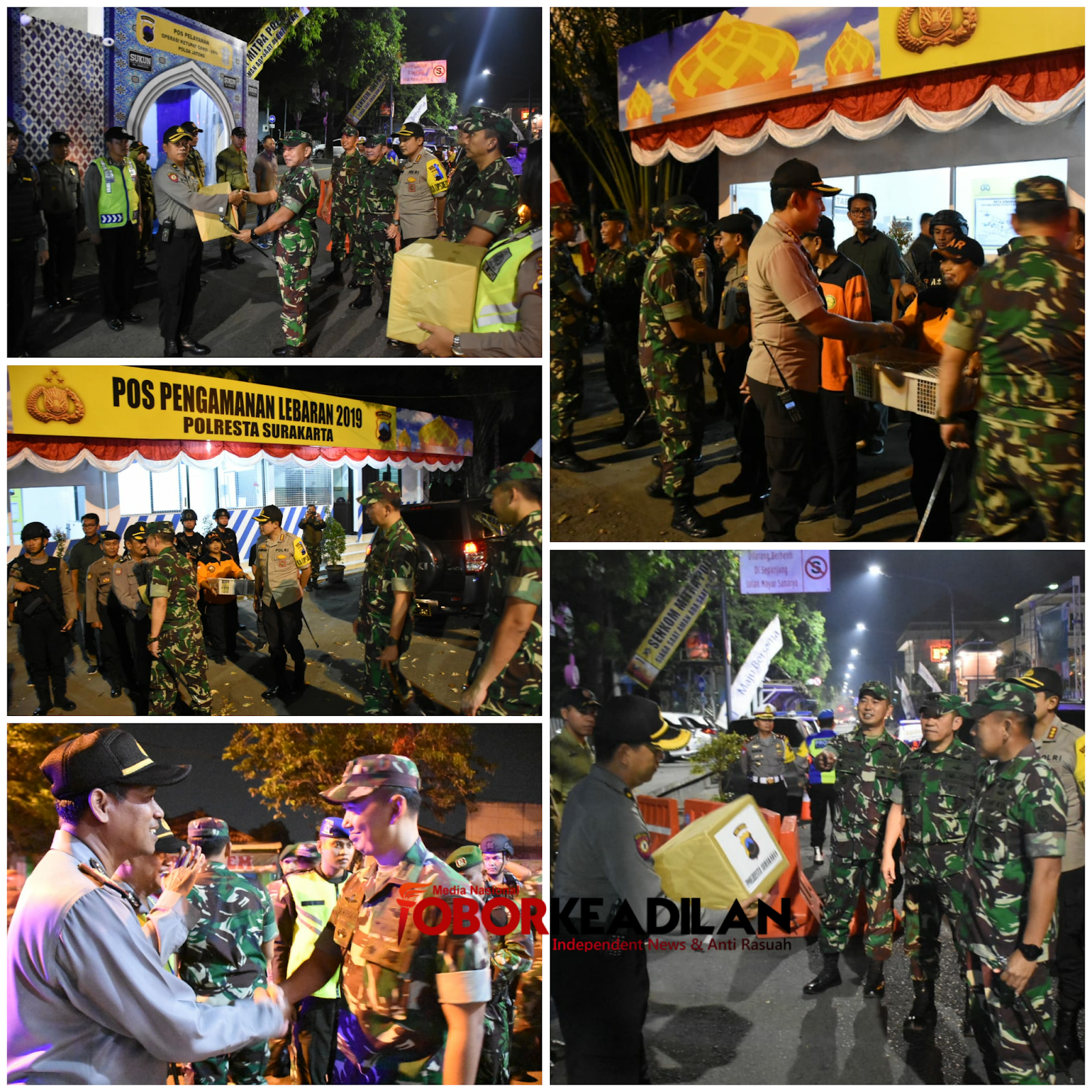 Dandim 0735/Surakarta Dan Kapolresta Dampingi Danrem Cek Kesiapan Pos Pam Lebaran