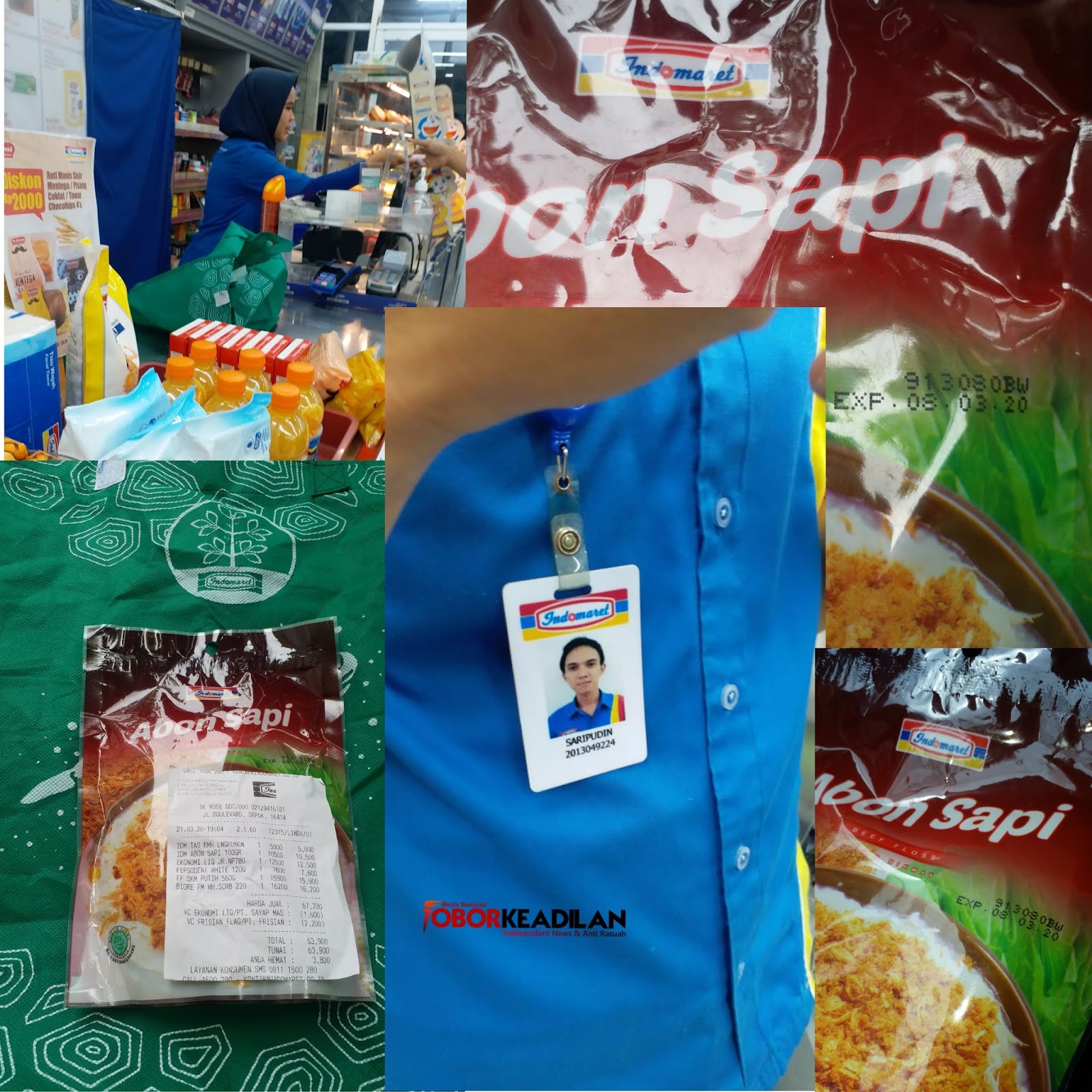 Darurat Pandemi Covid-19, Indomaret di Depok Tega Menjual Produk Makanan [Abon Sapi] Kadaluarsa