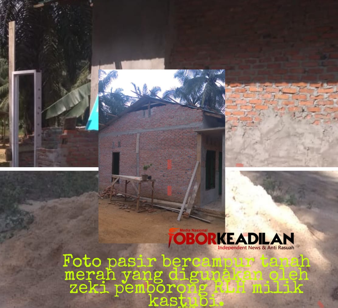 Miris, Warga Desa Muara Basung-Bengkalis Penerima RLH Beli Sendiri Pasir, Semen