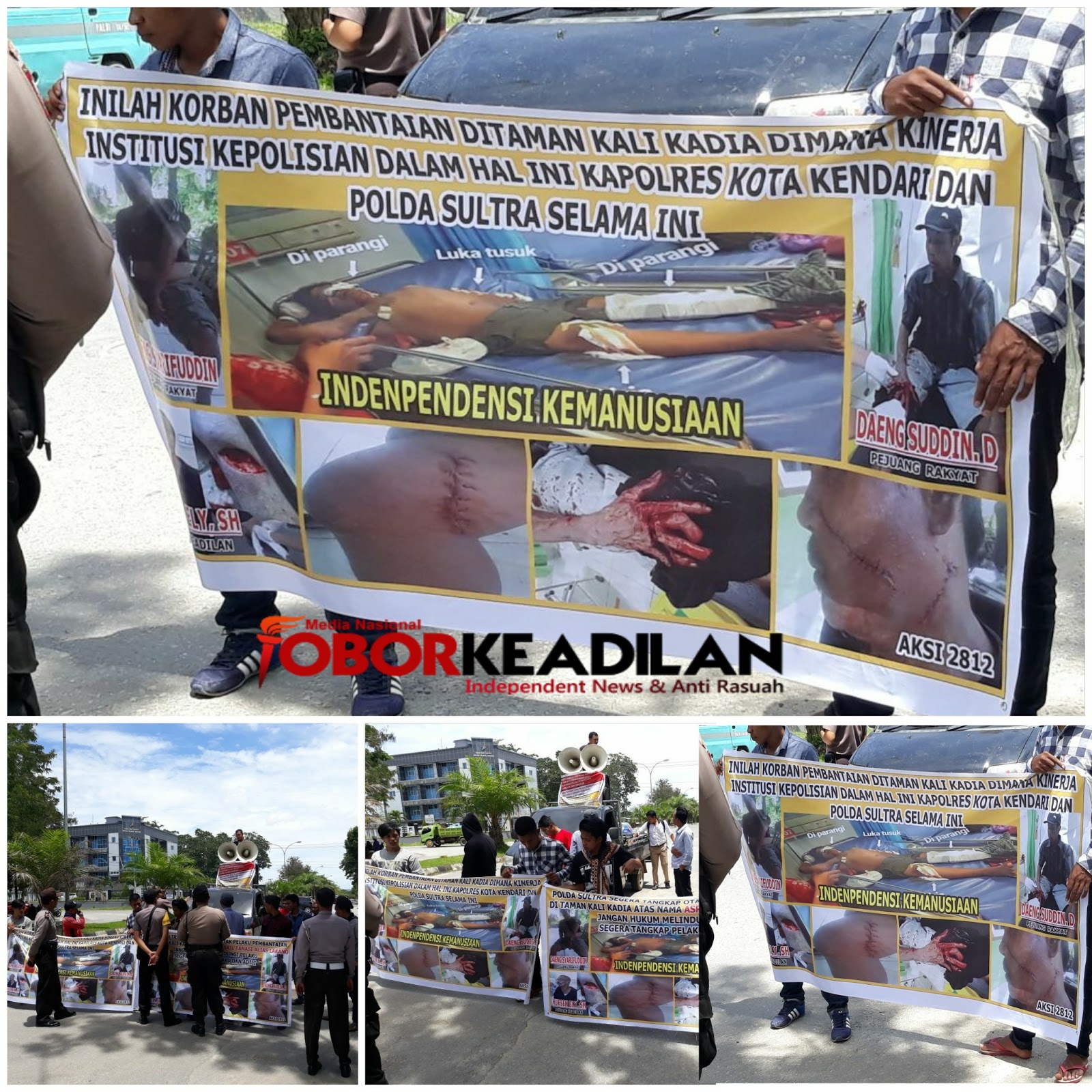 KAPOLRES KENDARI, SEGERA TANGKAP KASUS PEMOTONGAN DI KALI KADIA-KENDARI