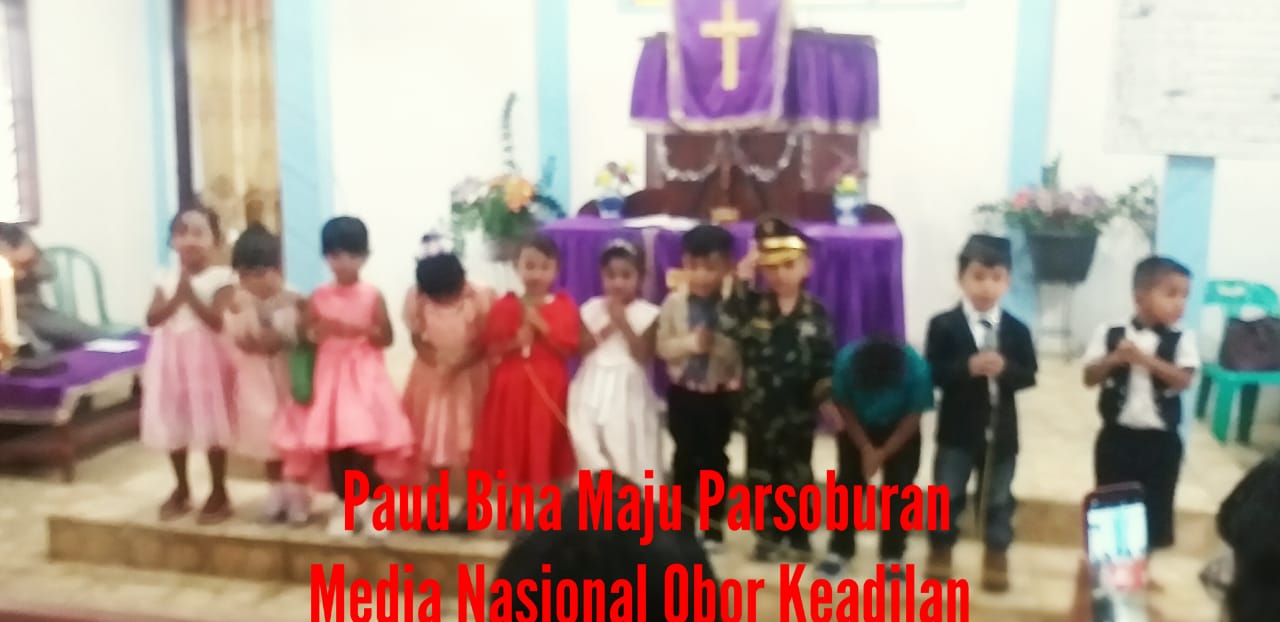 Perayaan Natal Paud Bina Maju Di Gereja GKPI Parsoburan