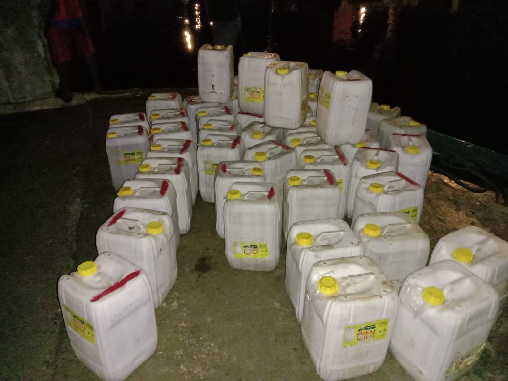 Penyeludupan Ratusan Jerigen Minuman Cap Tikus Gagal Ditangan Polsek Sorong Kota