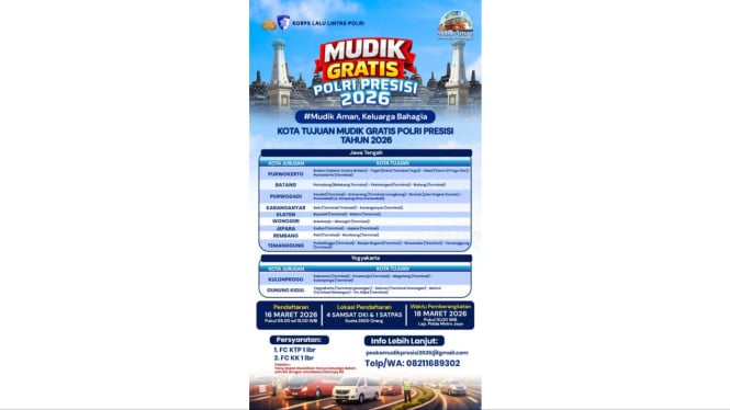 Presisi 2026: Polri Layani Lebih dari 32 Ribu Pemudik Gratis dengan Komitmen Pelayanan Publik