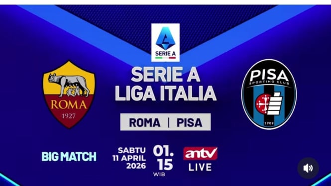 Duel Bergengsi Serie A Italia: AS Roma Siap Adu Strategi dengan Pisa dalam Laga Penuh Dramatika di ANTV