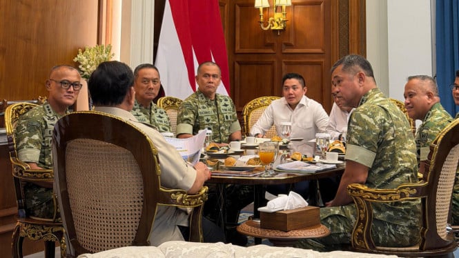 KSAD Sampaikan Pencapaian Strategis TNI AD kepada Presiden Prabowo di Istana Merdeka