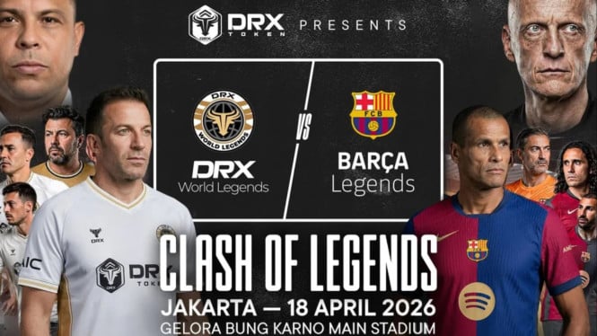Dominasi Barcelona Legends: Rivaldo dan Kawan-Kawan Tundukkan DRX dengan Skor Telak 3-0 di Gelora Bung Karno