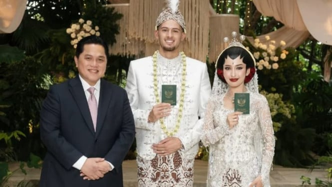 Erick Thohir Hadir Sebagai Saksi Pernikahan Justin Hubner dan Jennifer Coppen, Sampaikan Doa Tulus untuk Kehidupan Berkelanjutan