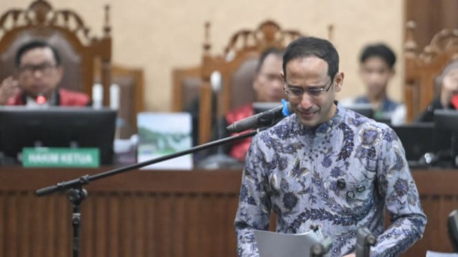 Nadiem Makarim Hadapi Putusan Hakim dalam Persidangan Kasus Korupsi Chromebook di Pengadilan Jakarta Pusat