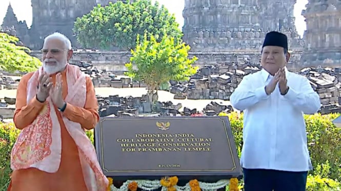 Kerja Sama Strategis Indonesia-India: Presiden Prabowo dan PM Modi Tandatangani Perjanjian Pelestarian Candi Prambanan