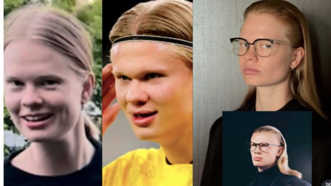 Sosok Model Rusia Ini Mencuri Perhatian Dunia karena Kemiripan Wajah dengan Bintang Sepak Bola Erling Haaland