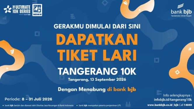 Bank bjb Fasilitasi Partisipasi Masyarakat Tangerang 10K Melalui Program Menabung Berhadiah Tiket Lari