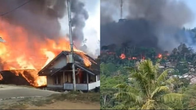 Kampung Adat Kasepuhan Ciptamulya Dilanda Api Dahsyat, Trauma Bencana Alam Masih Membekas di Hati Warga