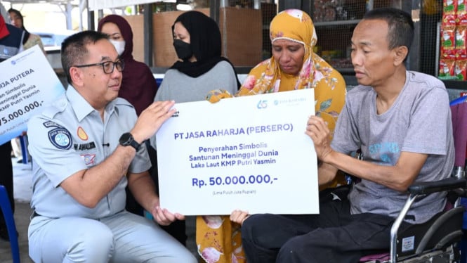 Jasa Raharja Berikan Kompensasi Kepada Keluarga Korban Meninggal dalam Insiden Kebakaran KMP Putri Yasmin